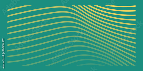 Abstract Wavy Lines Pattern on Teal Background.