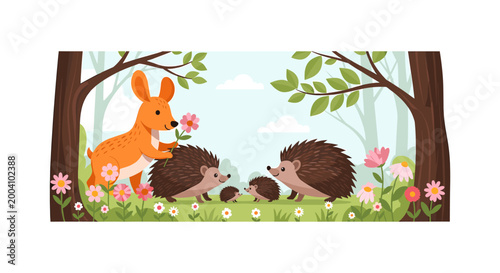 Vibrant, stylized flowers bloom against a warm brown backdrop, creating a cheerful, optimistic mood perfect for spring marketing and website design.