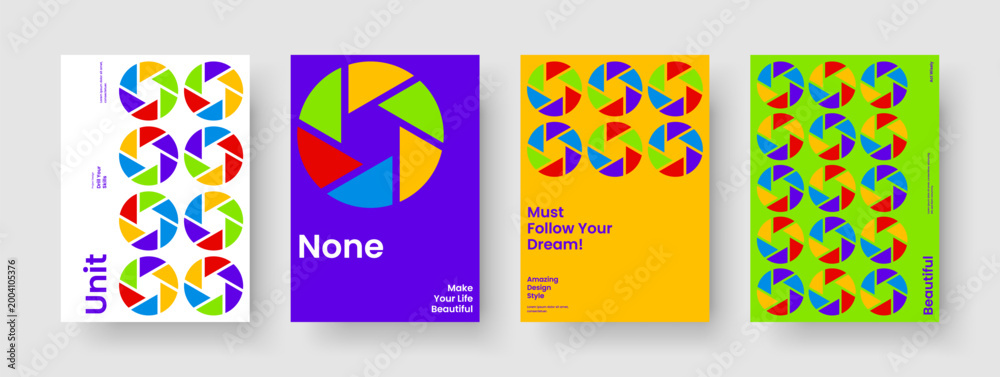 Fototapeta premium Geometric Flyer Template. Modern Poster Design. Isolated Background Layout. Report. Brochure. Banner. Business Presentation. Book Cover. Journal. Portfolio. Handbill. Brand Identity. Catalog