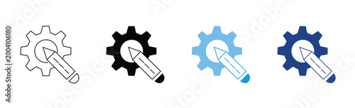 Photography Customized icon vector set collection for web