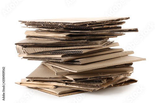 Stack of cardboard sheets i...