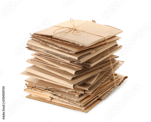 Stack of cardboard sheets t...
