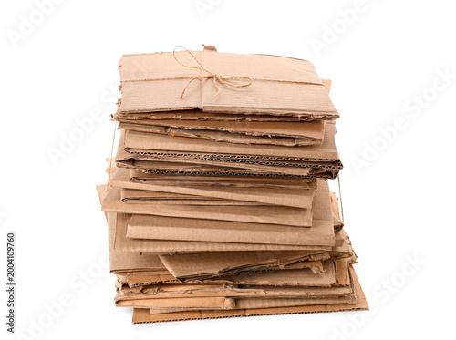 Stack of cardboard sheets t...