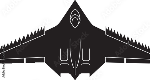 Black silhouette of flying machine.