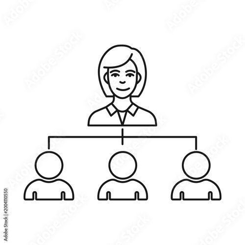 User Roles Hierarchy Icon. Vector icon design