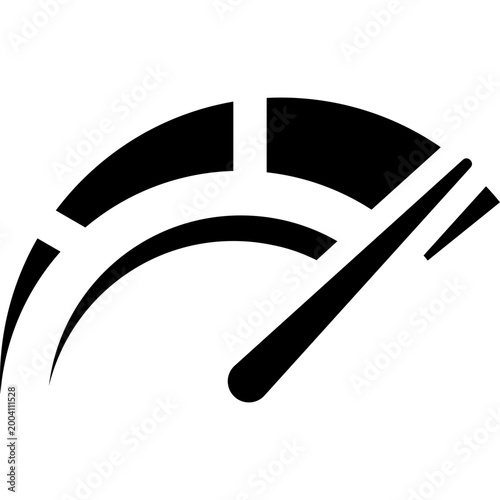 Digital Speedometer Icon, Tech Gauge, Futuristic Speed Indicator