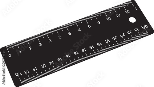 Ruler with inches and centimeters markings.