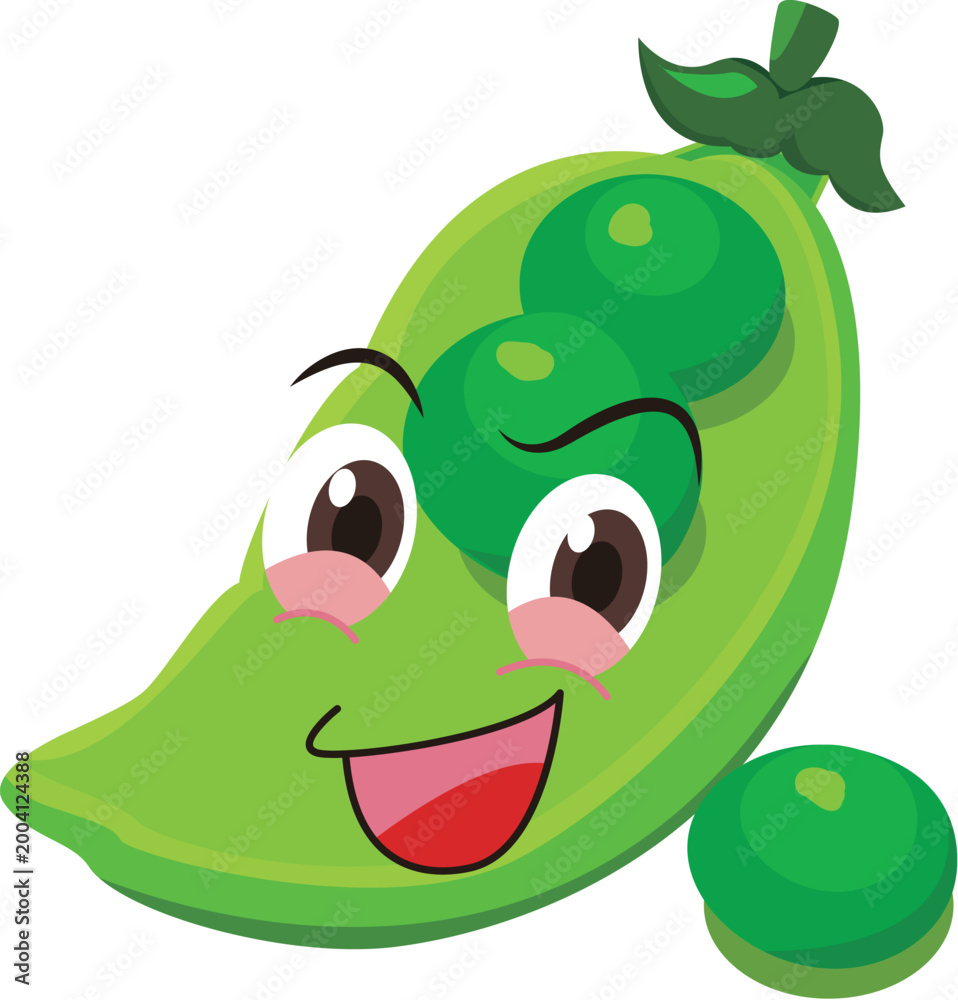 Fototapeta premium hand drawn green bean