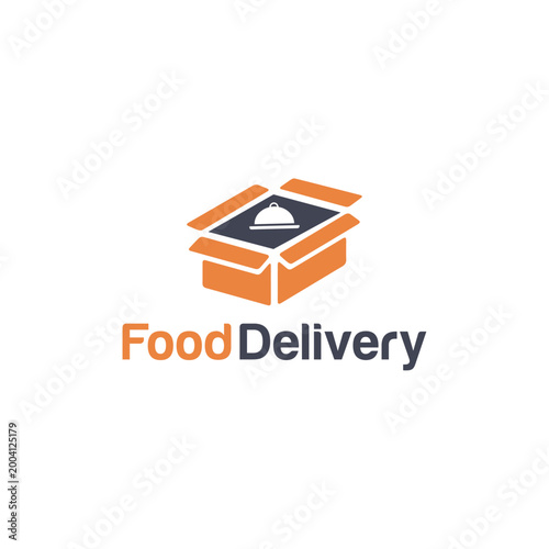 Food Delivery Logo Vector Simple