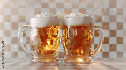 Two Cups of Color Drinks With Thick Foam