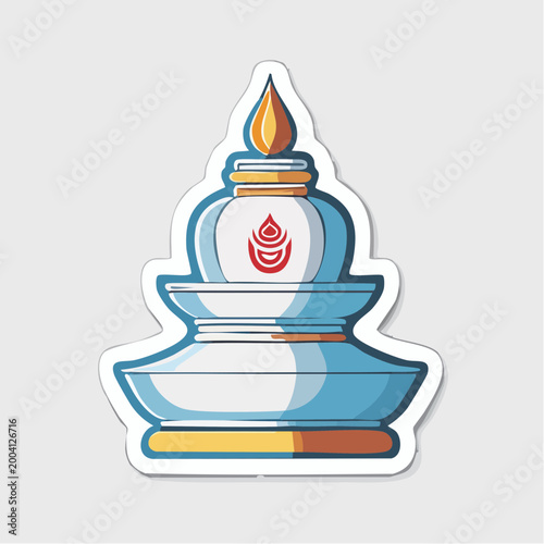 Tibetan Buddhist Stupa Icon