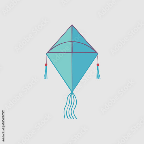Blue Diamond Kite with Tassels