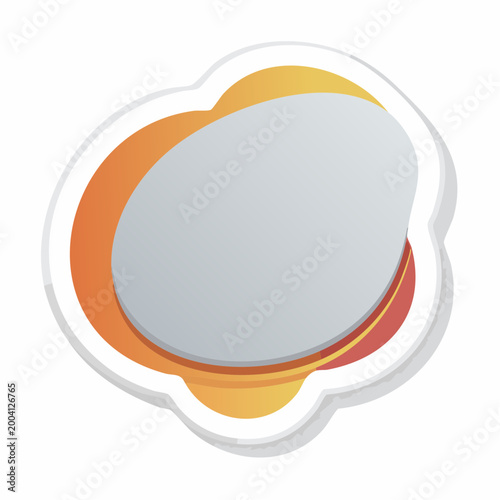 Abstract Speech Bubble with Gradient Colors