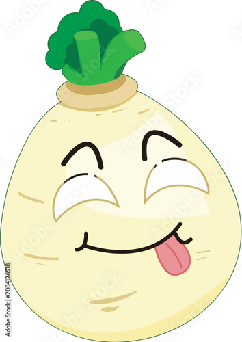 Cuadro en lienzo hand drawn white radish