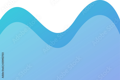 Minimalist blue wave graphic with flowing lines and soft gradients on a white background digital illustration