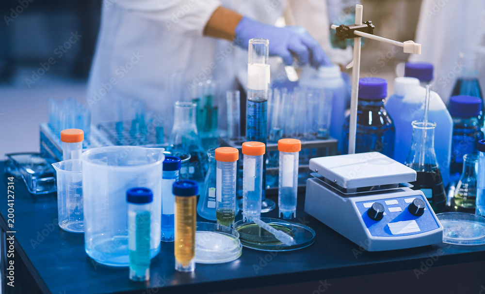 Fototapeta premium Researchers working in the clinical laboratory