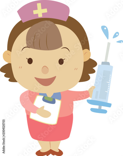 фотографія hand drawn nurse