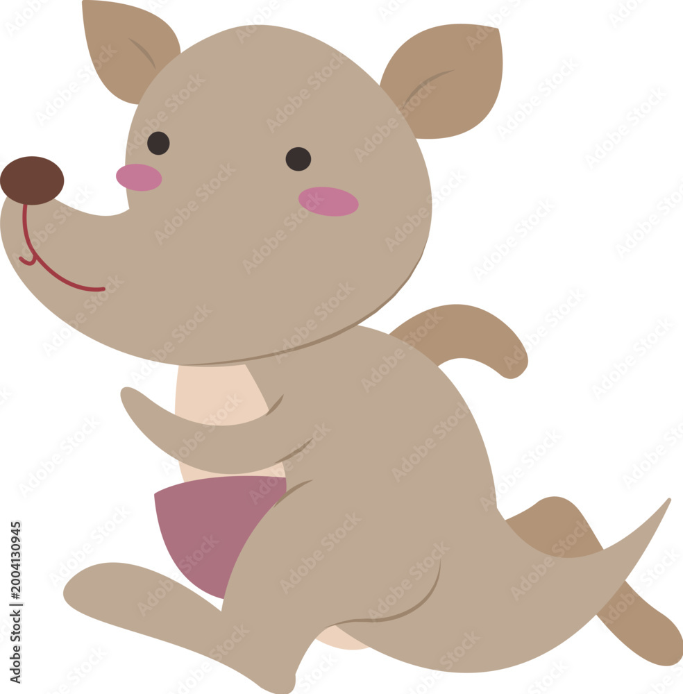 Obraz premium Lovely running kangaroo
