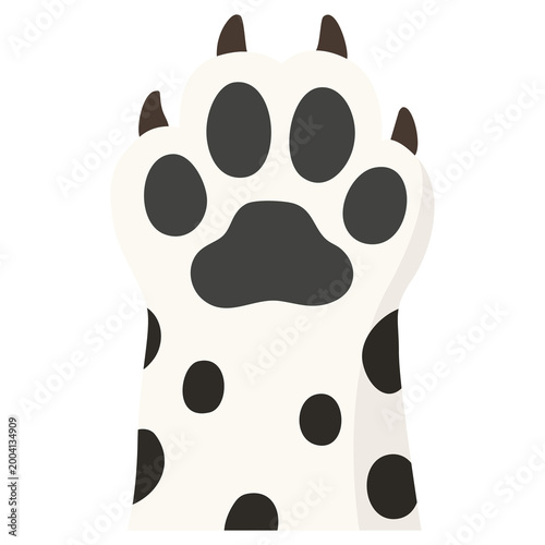 Cute Dog Paw Pads, Spotted Dog Paw, Flat Cartoon Pet Paw Icon PNG