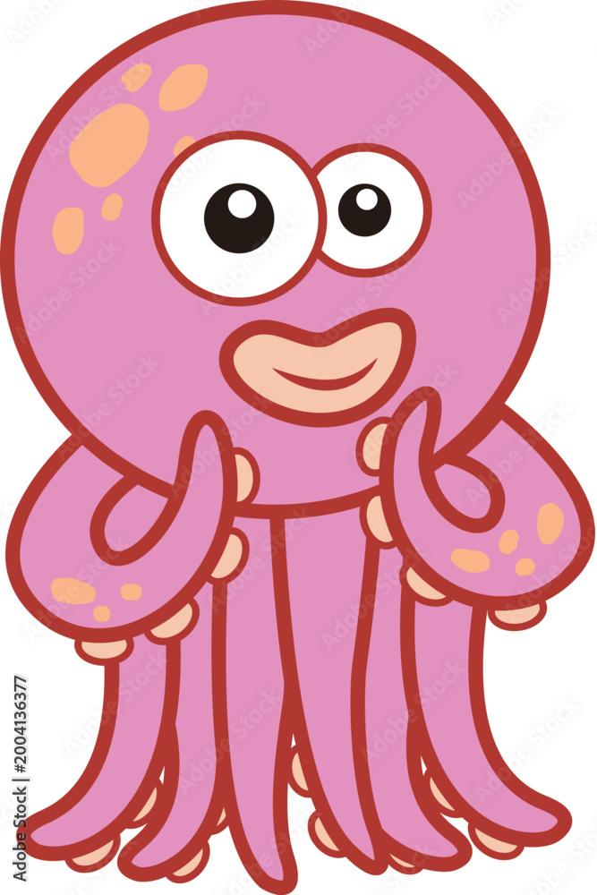 Naklejka premium cartoon octopus