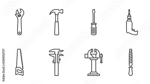 Canvas-taulu Collection of various hand tools 22.