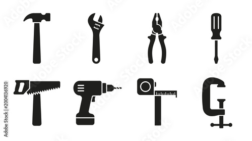Tableau sur toile Collection of various hand tools 24.