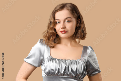 Beautiful young woman with ...
