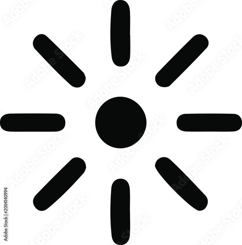 Black radial lines with central circle center