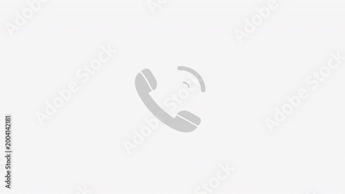 Smartphone Ringing Animation on White Background Modern Mobile Phone Call Loop for App Notifications and Incoming Calls