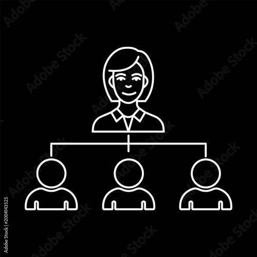 User Roles Hierarchy Icon. Vector icon design