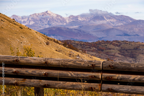 Beautiful landscape in Sirente Velino Park
