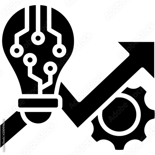 Technology Growth glyph icon