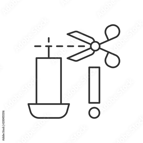 Trimming candle wick linear manual label icon. Prevent large flame. Thin line customizable illustration. Contour symbol. Vector isolated outline drawing for product use instructions. Editable stroke