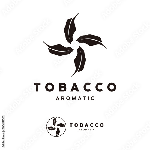 creative tobacco leaf logo vector icon design.