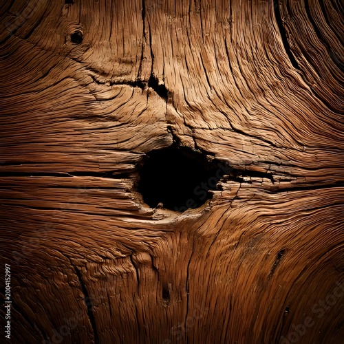 Close-up of weathered wood grain with a dark knot