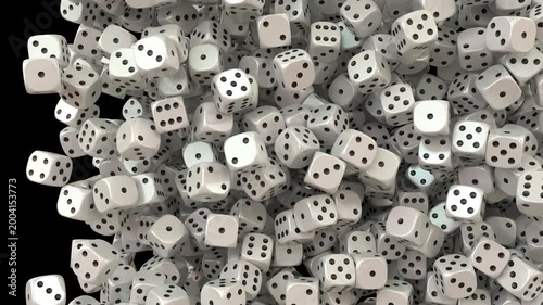 White Dice Dynamic Video Transition 6/10 Iris In Blow