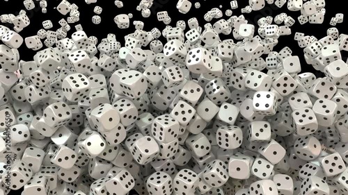  White Dice Dynamic Video Transition 4/10 vertical Wipe.