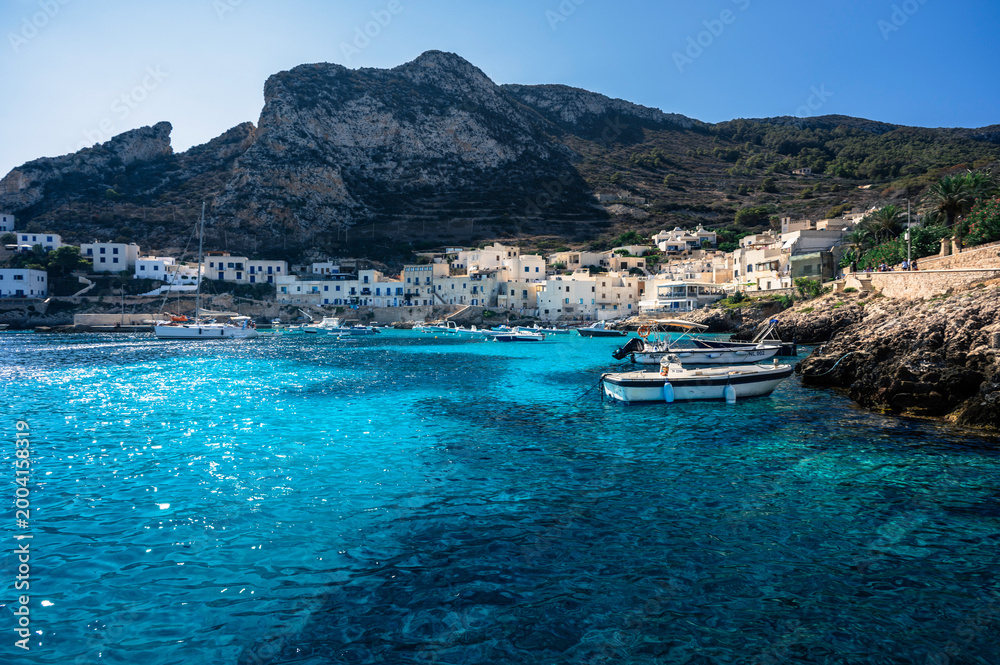 Obraz premium Levanzo Island. Sicily between land and sea. Crystal-clear, pristine waters.