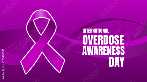 International Overdose Awareness Day - banner, poster, vector illustration