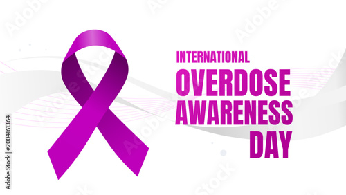 International Overdose Awareness Day - banner, poster, vector illustration