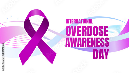International Overdose Awareness Day - banner, poster, vector illustration