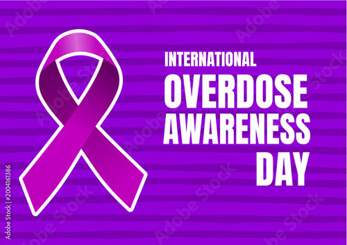 International Overdose Awareness Day - banner, poster, vector illustration