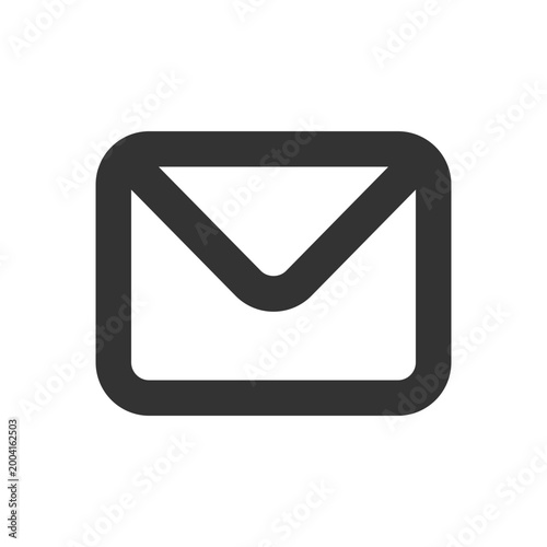 Unread message pixel perfect linear ui icon. Text messaging service. Communication app. GUI, UX design. Outline isolated user interface element for app and web. Editable stroke. Arial font used