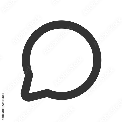 Comment pixel perfect linear ui icon. Reply to social media post. Send message. Respond. GUI, UX design. Outline isolated user interface element for app and web. Editable stroke. Arial font used