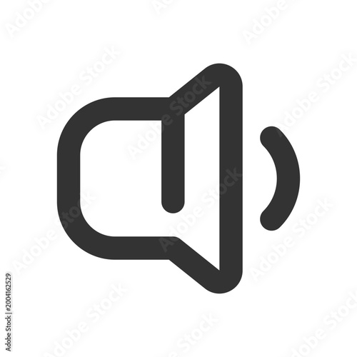 Change ringer volume pixel perfect linear ui icon. Turning sound down. Phone settings. GUI, UX design. Outline isolated user interface element for app and web. Editable stroke. Arial font used