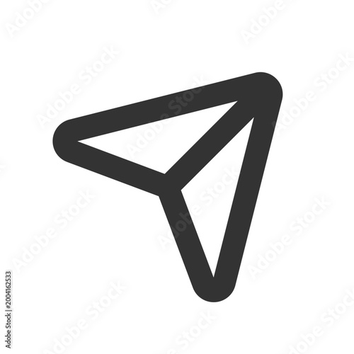Sharing post pixel perfect linear ui icon. Paper plane. Button for social media. Send message. GUI, UX design. Outline isolated user interface element for app and web. Editable stroke. Arial font used