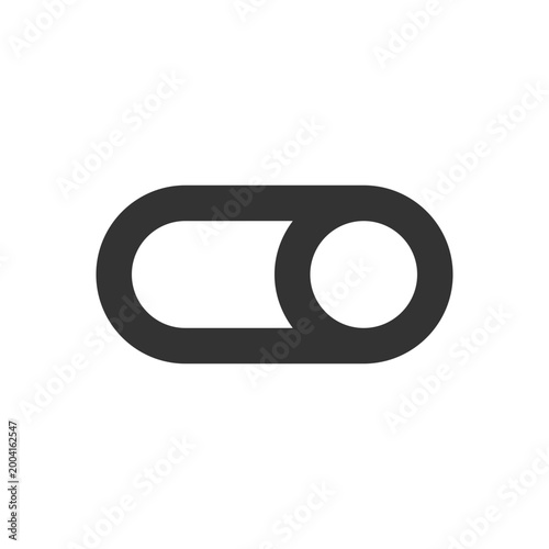 Toggle button pixel perfect linear ui icon. Changing preferences. Switching mechanism. GUI, UX design. Outline isolated user interface element for app and web. Editable stroke. Arial font used