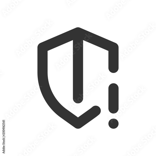 Security threat pixel perfect linear ui icon. Cybersecurity hazards. Vulnerability risk. GUI, UX design. Outline isolated user interface element for app and web. Editable stroke. Arial font used