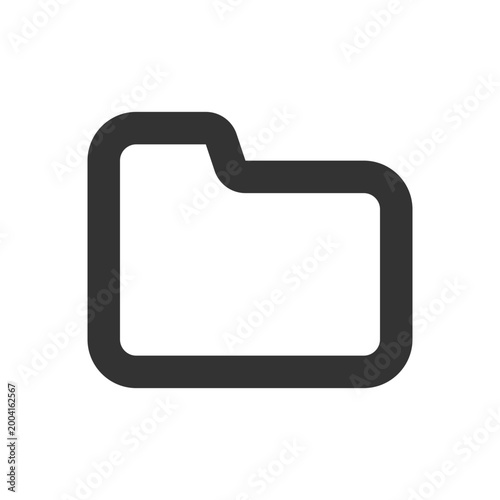 Folder pixel perfect linear ui icon. Files storage. Directory structure. Desktop application. GUI, UX design. Outline isolated user interface element for app and web. Editable stroke. Arial font used