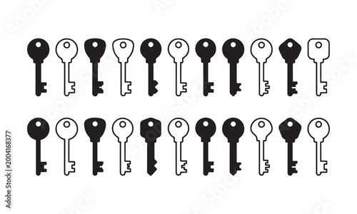 Collection of black and white keys
